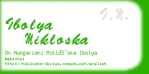 ibolya mikloska business card